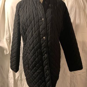 J. Jill lined 3/4 length quilted light weight coat